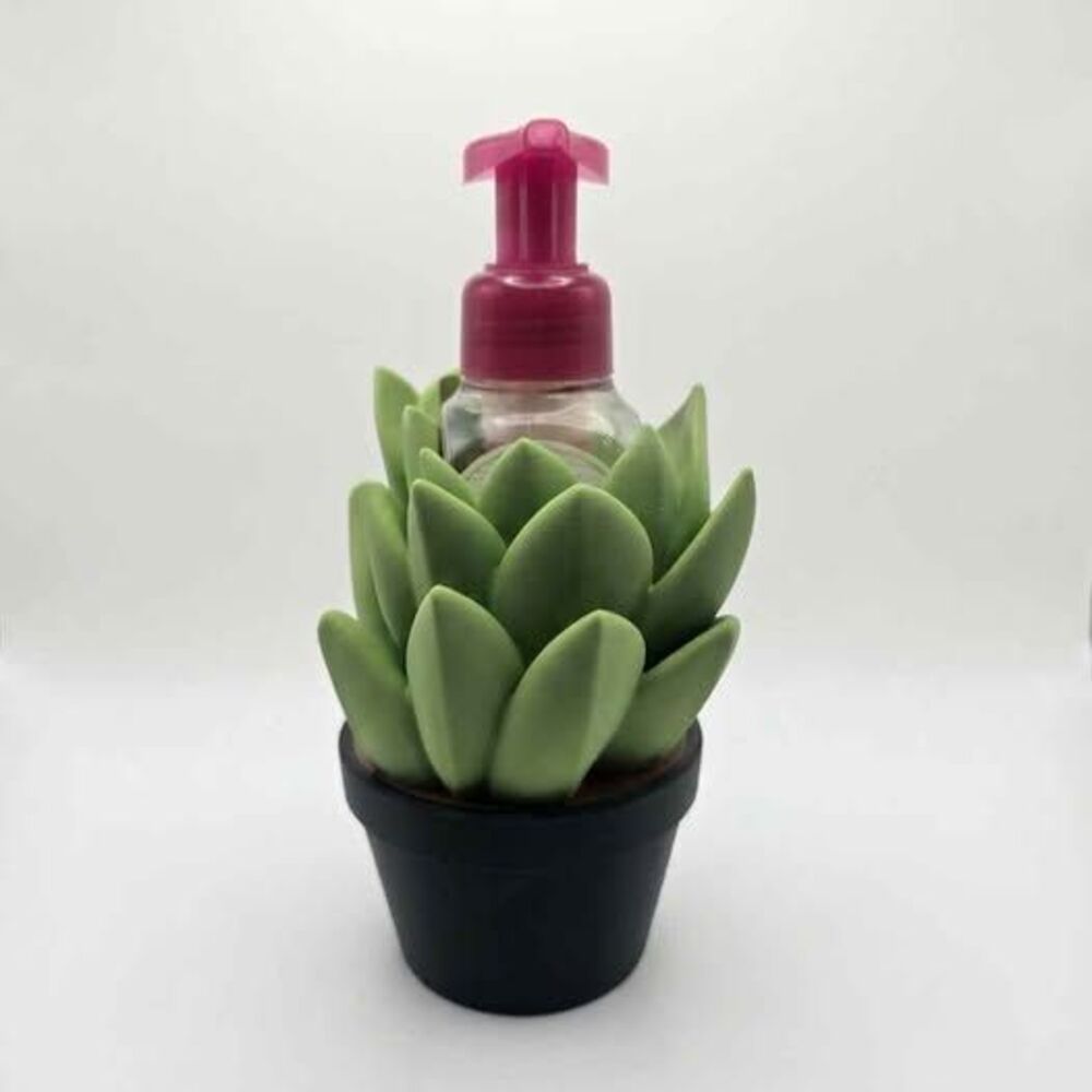 3D Printed Succulent Plant Foaming Soap Holder – Plant Decor 🪴